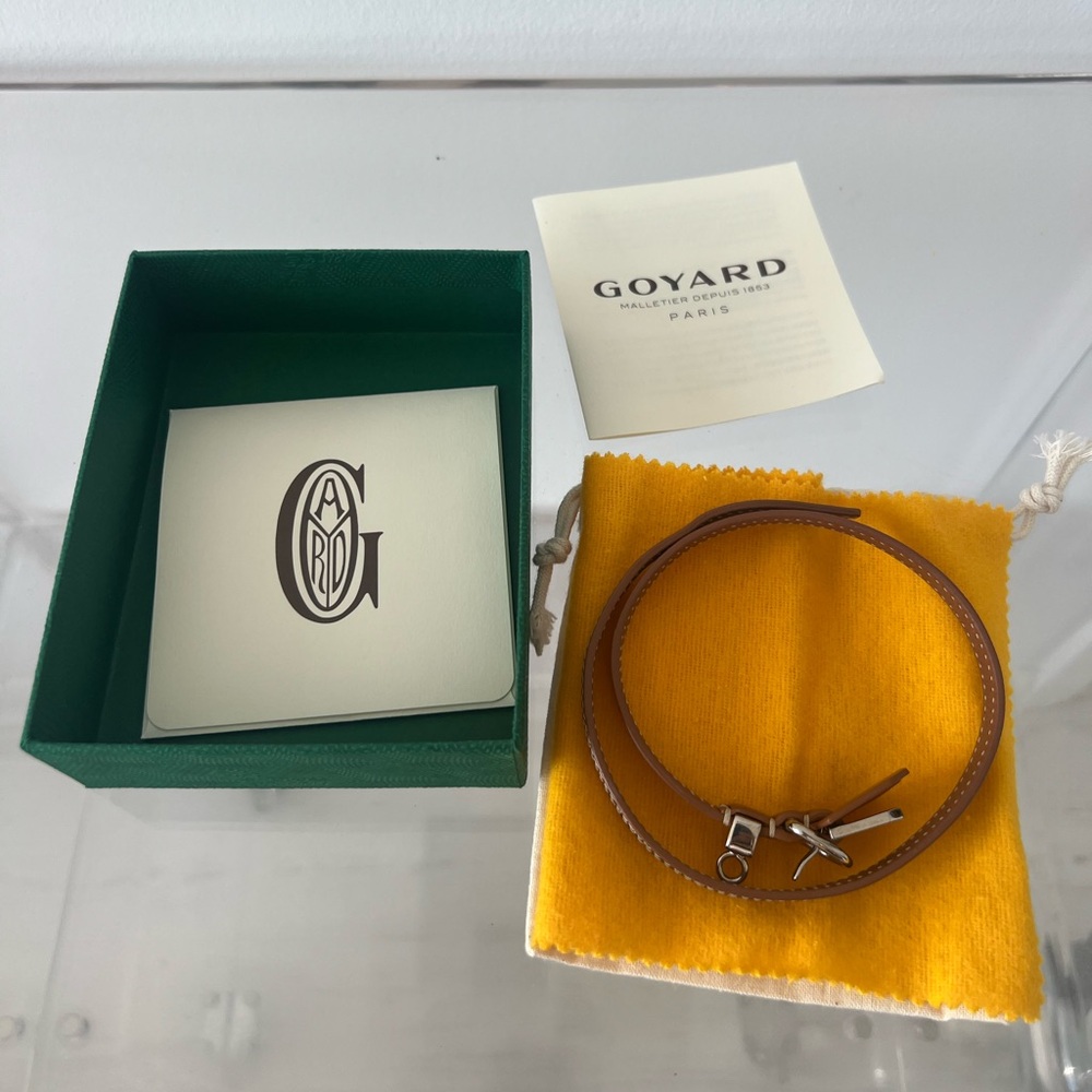 NIB Goyard Edmond Leather Bracelet - Picture 6 of 6